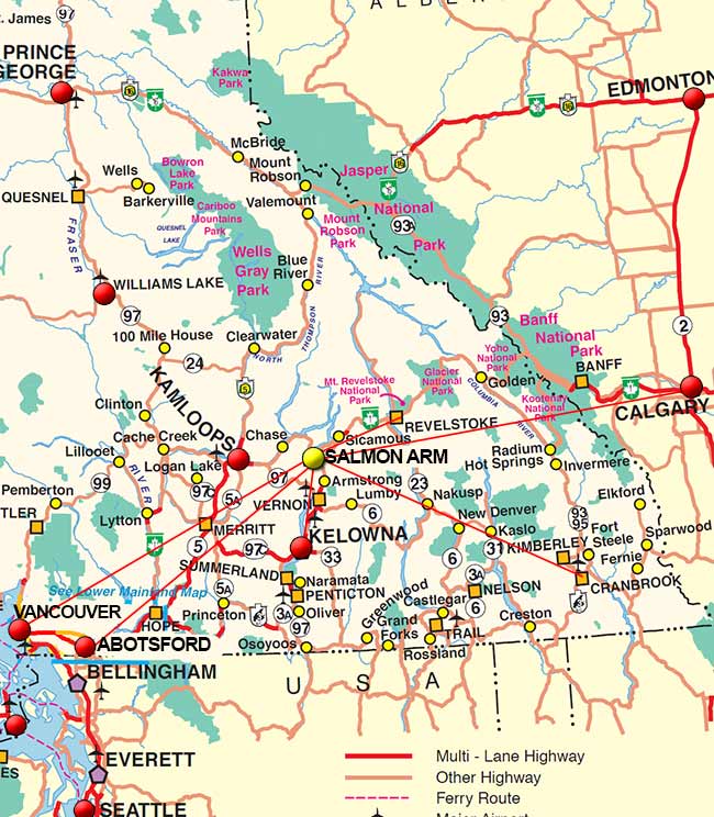 Flights To Salmon Arm / Charter Flight Network